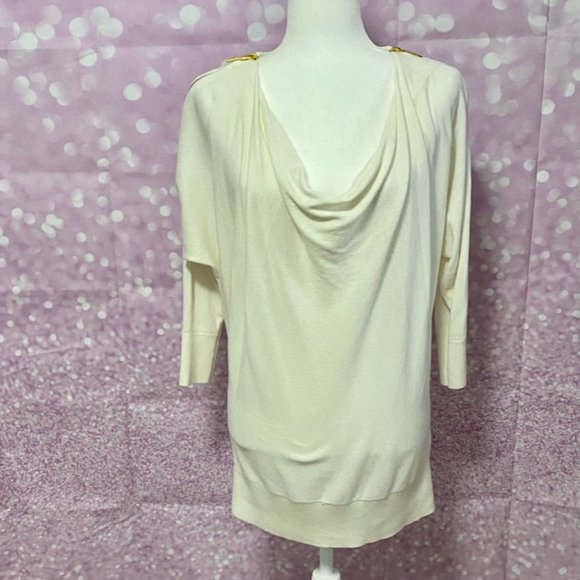 Micheal Kors NWT draped front top with zippers - Picture 10 of 12